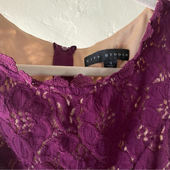 Maroon Lacy Dress - Picture 3 of 5